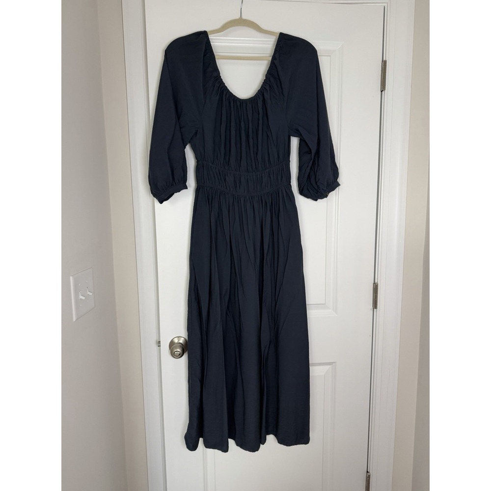 Madewell Sophia Twill Midi Women's Dress Off Shoulder Size Small Cottagecore - Picture 4 of 10